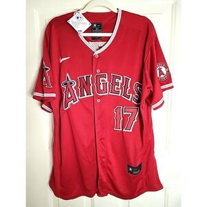 NWT Shohei Ohtani Anaheim Angels Red Alternate Flex Base Jersey MLB 52 (2XL)